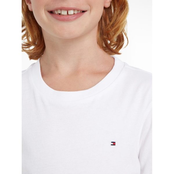 Tommy Hilfiger Boy Basic CN T-Shirt Bright White Online Hot Sale