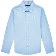 Tommy Hilfiger Boys Stretch Oxford Shirt Calm Blue Online Hot Sale