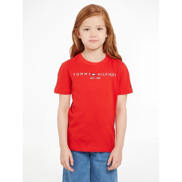 Tommy Hilfiger Essential T-Shirt Deep Crimson Cheap