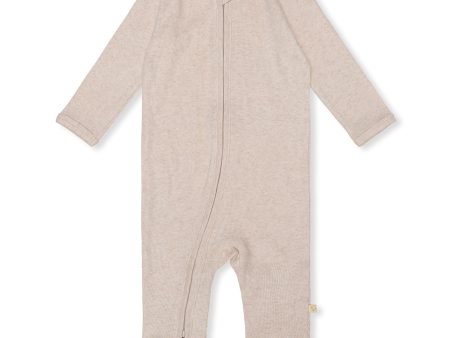 That s Mine Light Brown Melange Cathie Onesie For Cheap