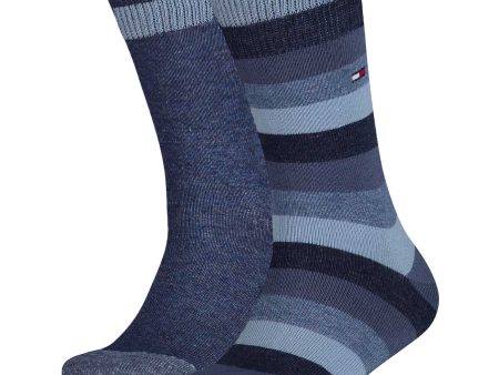 Tommy Hilfiger Kids 2-pack Socks Basic Jeans Striped For Discount