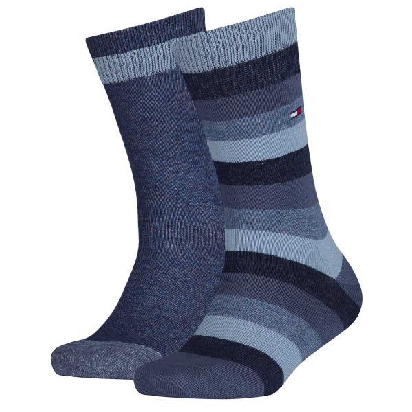 Tommy Hilfiger Kids 2-pack Socks Basic Jeans Striped For Discount