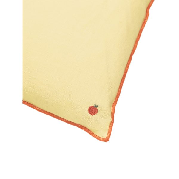 Ferm Living Contrast Linen Cushion Lemon For Sale