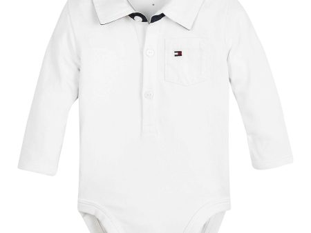 Tommy Hilfiger Baby Boy Poplin Body White Supply