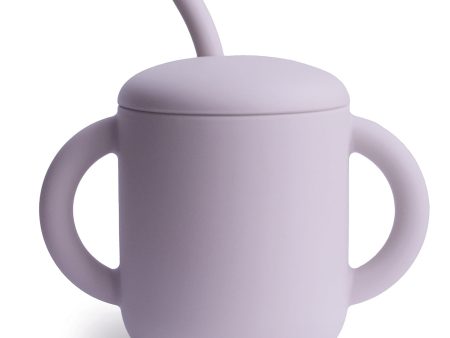 Mushie Silikone Training Cup Soft Lilac For Sale