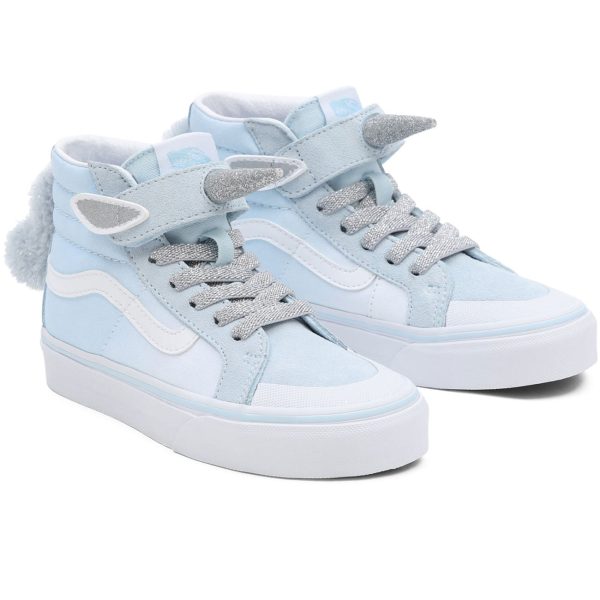 VANS SK8 Hi Unicorn Delicate Blue Silver Shoes Sale