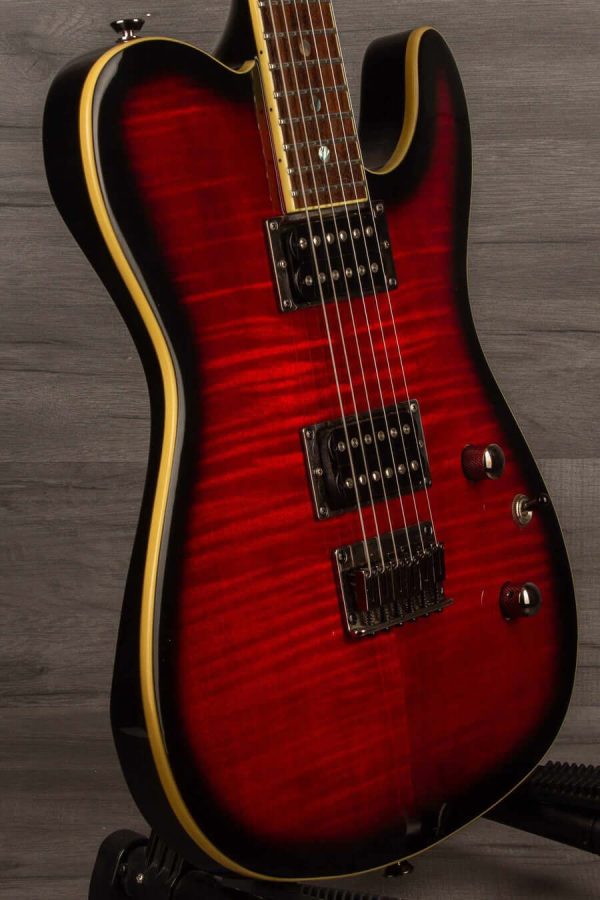 USED - Fender Custom Telecaster FMT HH - Crimson Red Transparent Online Hot Sale