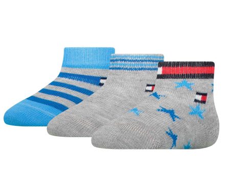 Tommy Hilfiger Newborn 3-pack Giftbox Socks Blue Combo on Sale