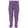 Cóndor Tights Rib Aubergine Hot on Sale