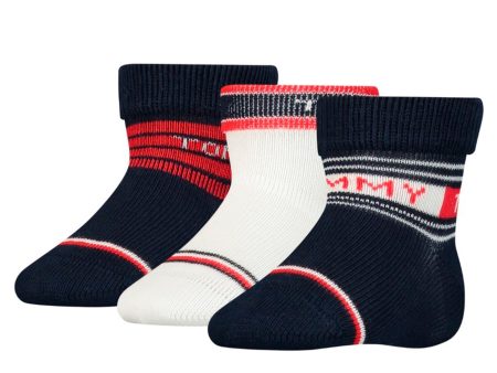 Tommy Hilfiger Baby Stripe Socks 3-pack Tommy Original Sale