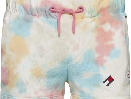 Tommy Hilfiger Sweat Shorts Ecru Tie Dye Hot on Sale