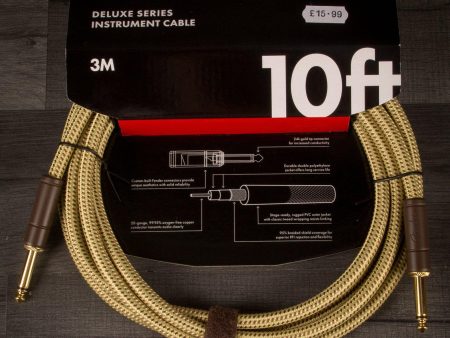 Fender Deluxe Series 10  Instrument Cable Tweed Hot on Sale