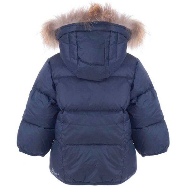 Ver de Terre Featherlight Baby Dunjakke m. Pels Navy Sale