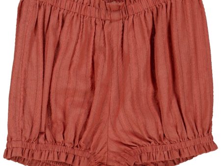 Wheat Dark Terracotta Angie Shorts For Cheap