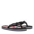 Tommy Hilfiger Flag Print Flip Flop Black For Cheap