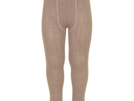 Cóndor Tights Wool Rib Beige Online Hot Sale