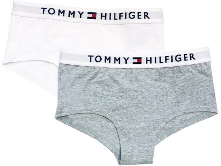 Tommy Hilfiger Shorty 2-pack Medium Grey Heather White Online Sale