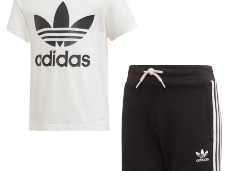 adidas Short Tee Set White Black Online now