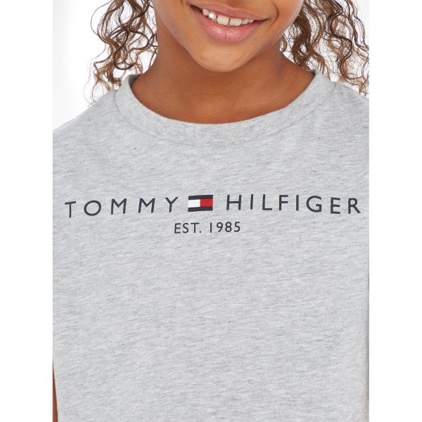 Tommy Hilfiger Essential T-Shirt Light Grey Heather Online now