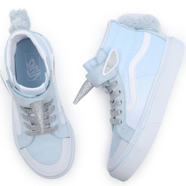 VANS SK8 Hi Unicorn Delicate Blue Silver Shoes Sale