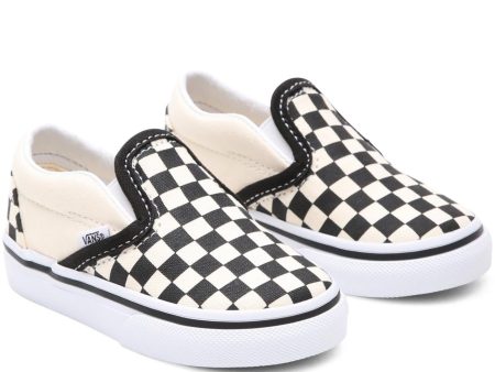 VANS Classic Slip-On Black White Checkerboard Sko Cheap