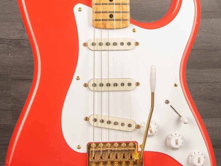 USED - Fender Custom  56 NOS Fiesta Red Stratocaster Electric Guitar s#R88311 For Sale