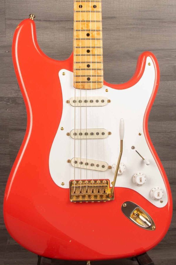 USED - Fender Custom  56 NOS Fiesta Red Stratocaster Electric Guitar s#R88311 For Sale