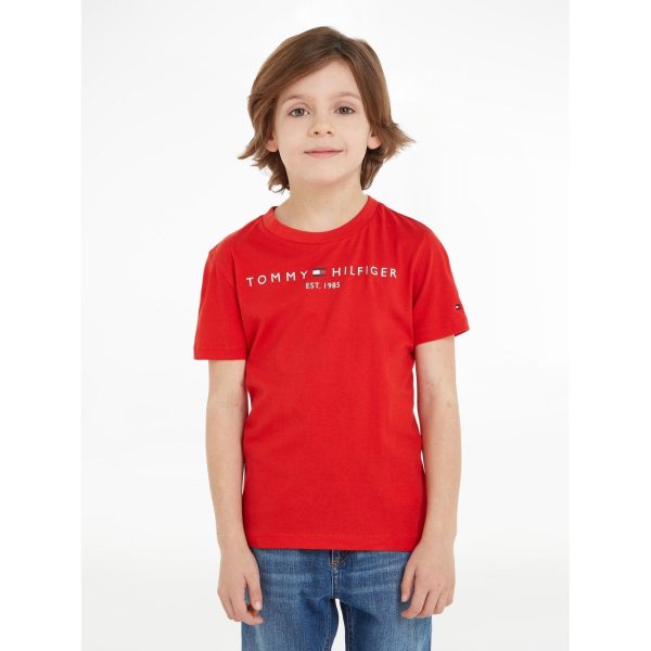 Tommy Hilfiger Essential T-Shirt Deep Crimson Cheap