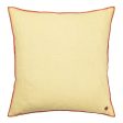 Ferm Living Contrast Linen Cushion Lemon For Sale