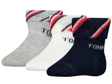 Tommy Hilfiger Newborn 3-pack Giftbox Socks Blue Tommy Original Supply