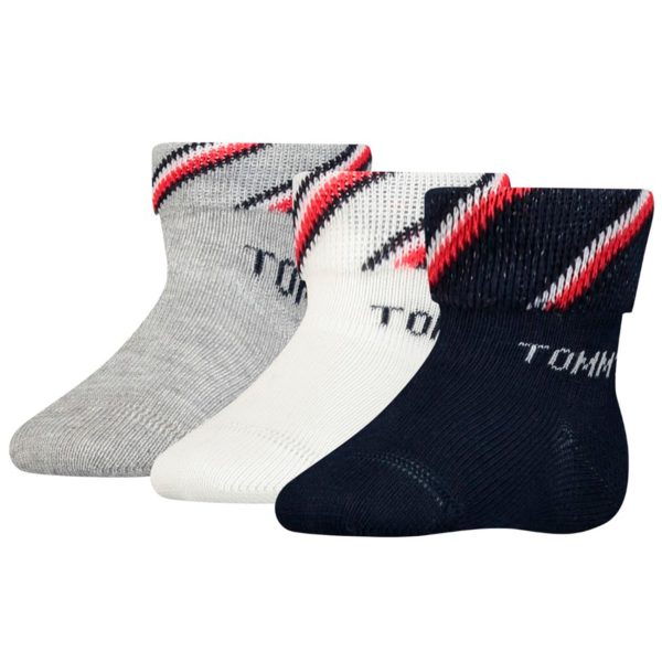 Tommy Hilfiger Newborn 3-pack Giftbox Socks Blue Tommy Original Supply