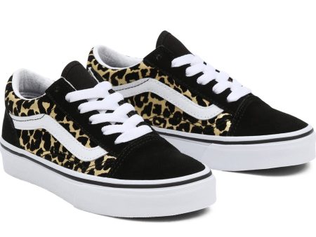 VANS Old Skool Leopard Black Shoes Cheap