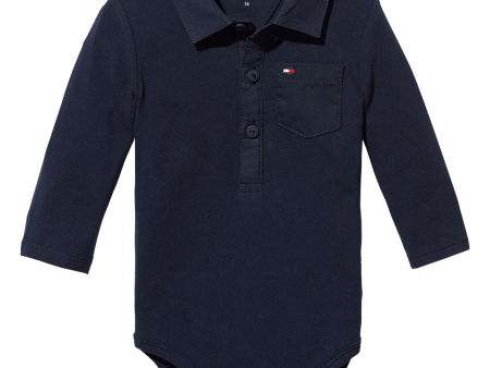 Tommy Hilfiger Baby Boy Poplin Body L S Black Iris Sale