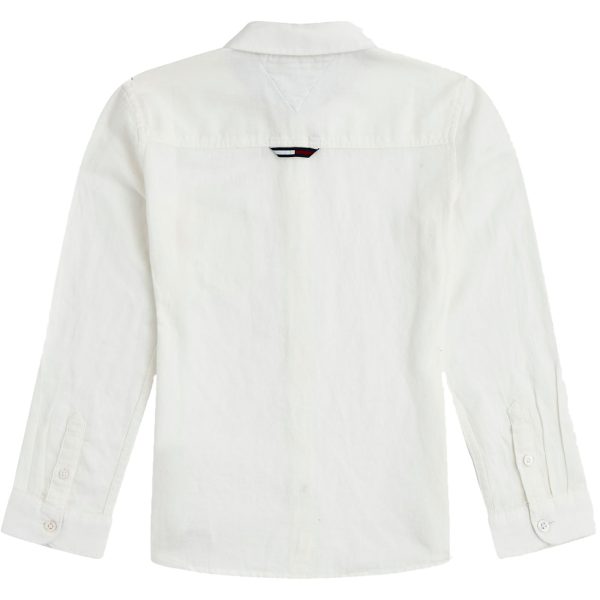 Tommy Hilfiger Essential Cotton Shirt White Online Hot Sale