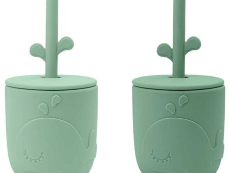 Done by Deer Peekaboo Straw Cup 2-pack Wally Green Sale