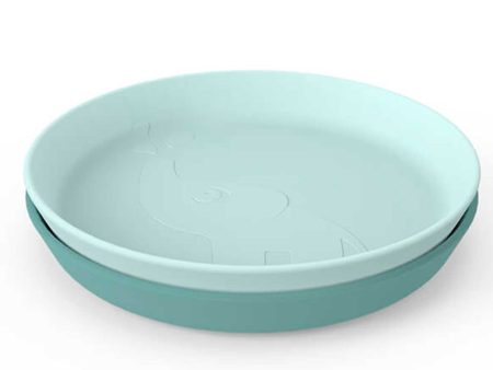 Done by Deer Kiddish Plate 2-pack Elphee Blue For Cheap