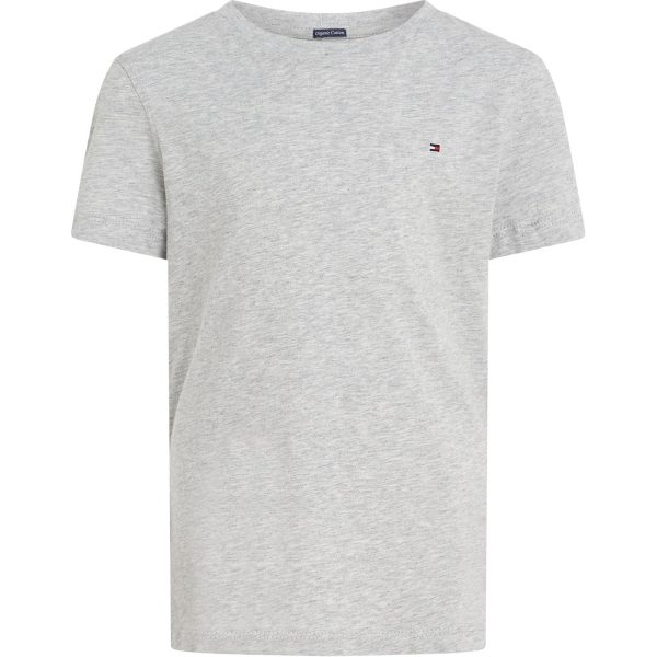 Tommy Hilfiger Boy Basic T-Shirt CN Grey Heather Cheap