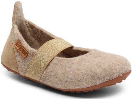 Bisgaard Indoor Shoes Ballet Uld Nougat For Cheap