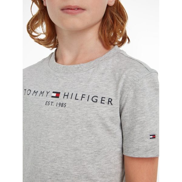 Tommy Hilfiger Essential T-Shirt Light Grey Heather Online now