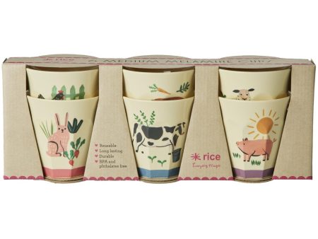 RICE Farm Totable Medium Melamine Cup 6-pack For Cheap