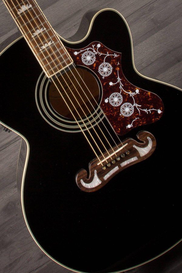 USED - Epiphone EJ-200CE Electro Acoustic - Black For Sale