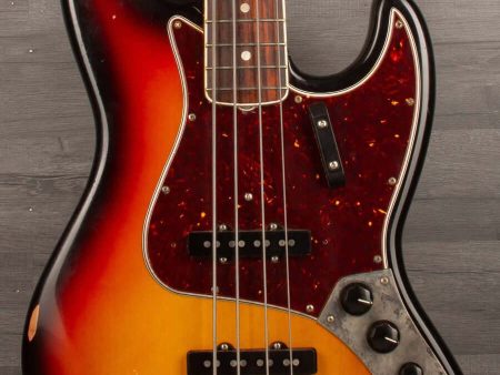 USED - Fender American Vintage II  66 Jazz Bass - 3 Tone Sunburst (aged finish) For Discount