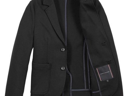 Tommy Hilfiger Comfort Pique Jersey Blazer Black Online Hot Sale