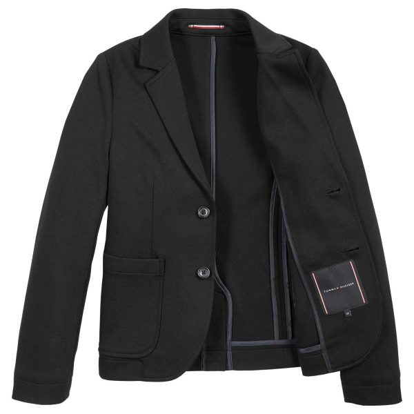 Tommy Hilfiger Comfort Pique Jersey Blazer Black Online Hot Sale