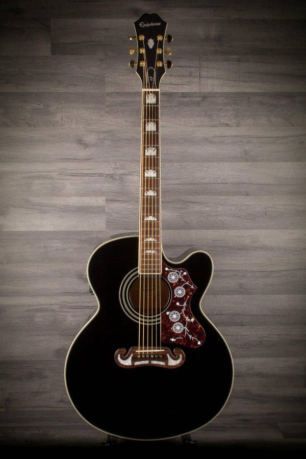 USED - Epiphone EJ-200CE Electro Acoustic - Black For Sale