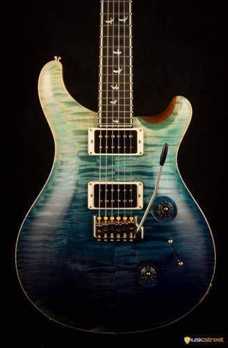 USED - PRS Custom 24 30Th Anniversary Wood Library, Blue Fade Satin S#221406 For Sale