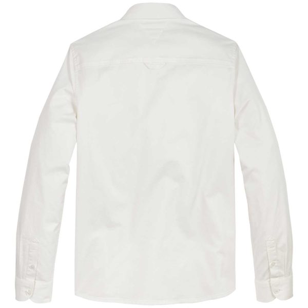 Tommy Hilfiger Stretch Twill Tonal Logo Shirt White Fashion