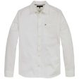 Tommy Hilfiger Stretch Twill Tonal Logo Shirt White Fashion