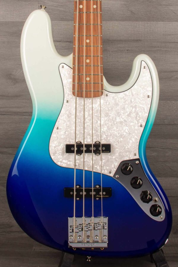 USED - Fender Player Plus Jazz Bass Guitar, Pau Ferro Fingerboard - Belair Blue Hot on Sale