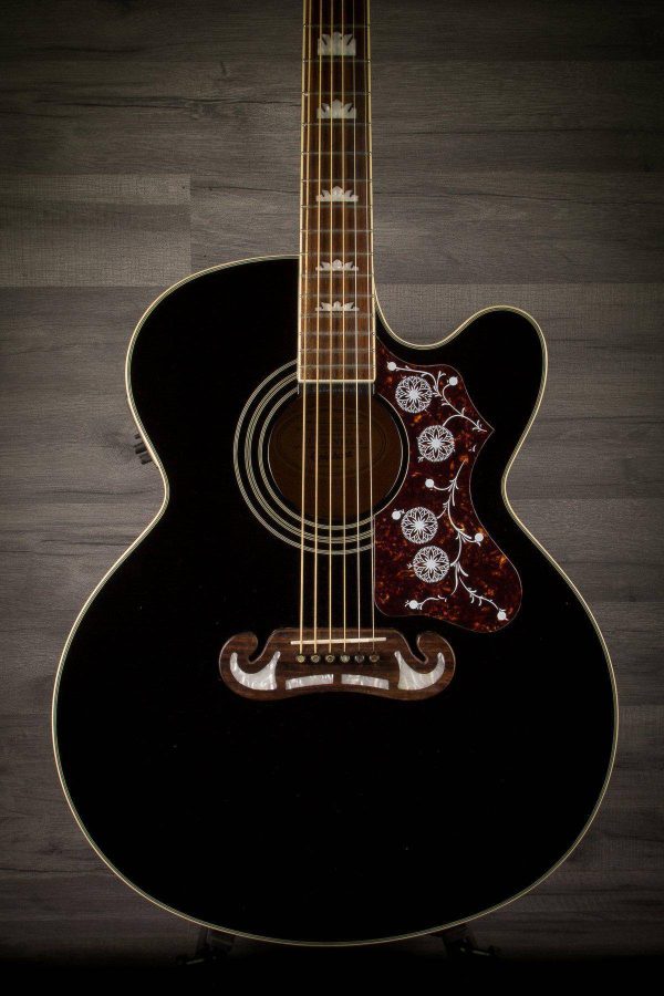 USED - Epiphone EJ-200CE Electro Acoustic - Black For Sale